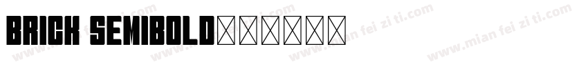 Brick SemiBold字体转换